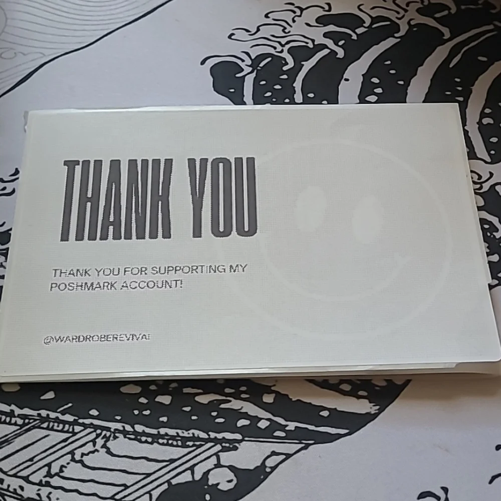 50 Custom 4x6 Smiely Face Thank You Notes Labels